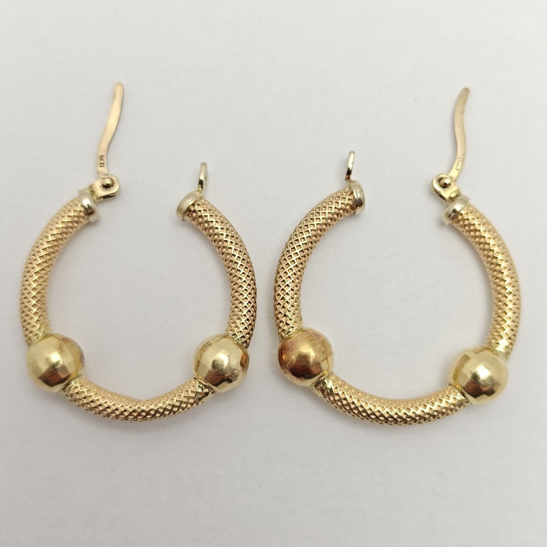 ARRACADAS PAR ORO 14 K 4.4 GRMS (SEMINUEVO)