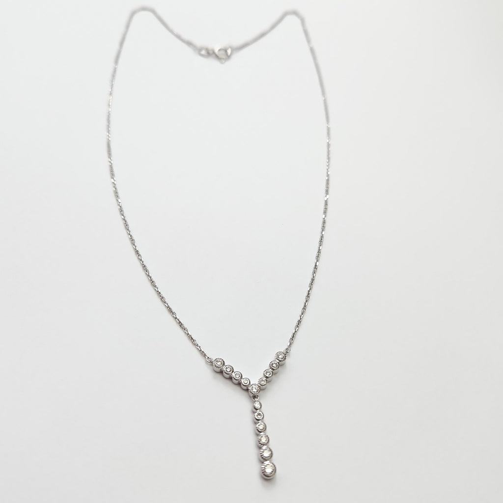 GARGANTILLA ORO BLANCO 14 K 2.7 GRMS (SEMINUEVO)