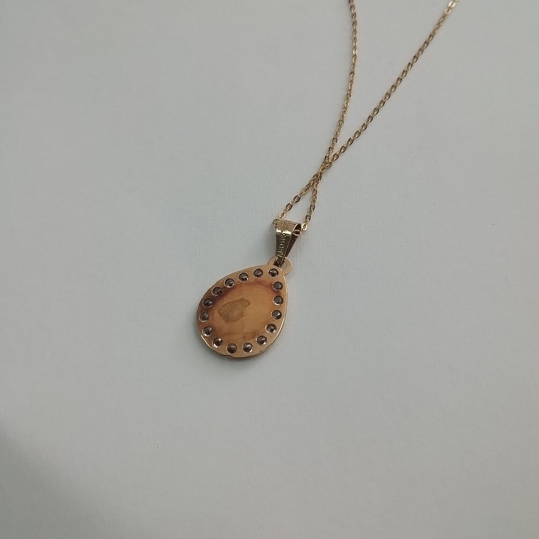CADENA,MEDALLA RELIGIOSA ORO 14 K 1,60 GRMS (SEMINUEVO)