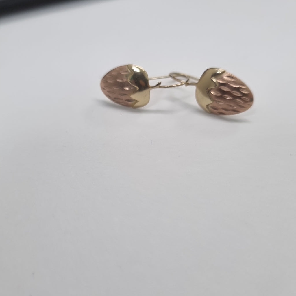 ARETES PAR ORO,ORO COMBINADO 10 K 1,00 GRMS (SEMINUEVO)
