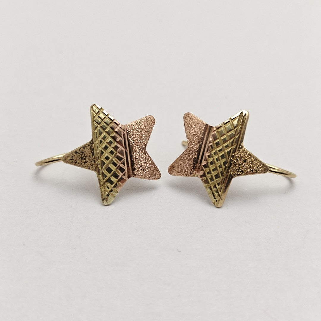 ARETES PAR ORO COMBINADO 10 K 1,60 GRMS (SEMINUEVO)