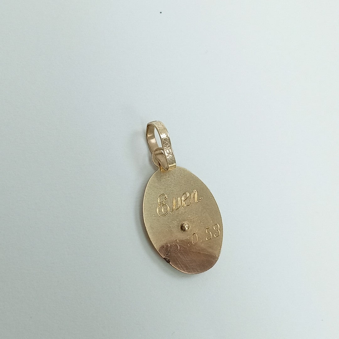 DIJE,MEDALLA RELIGIOSA ORO 10 K 1,10 GRMS (SEMINUEVO)