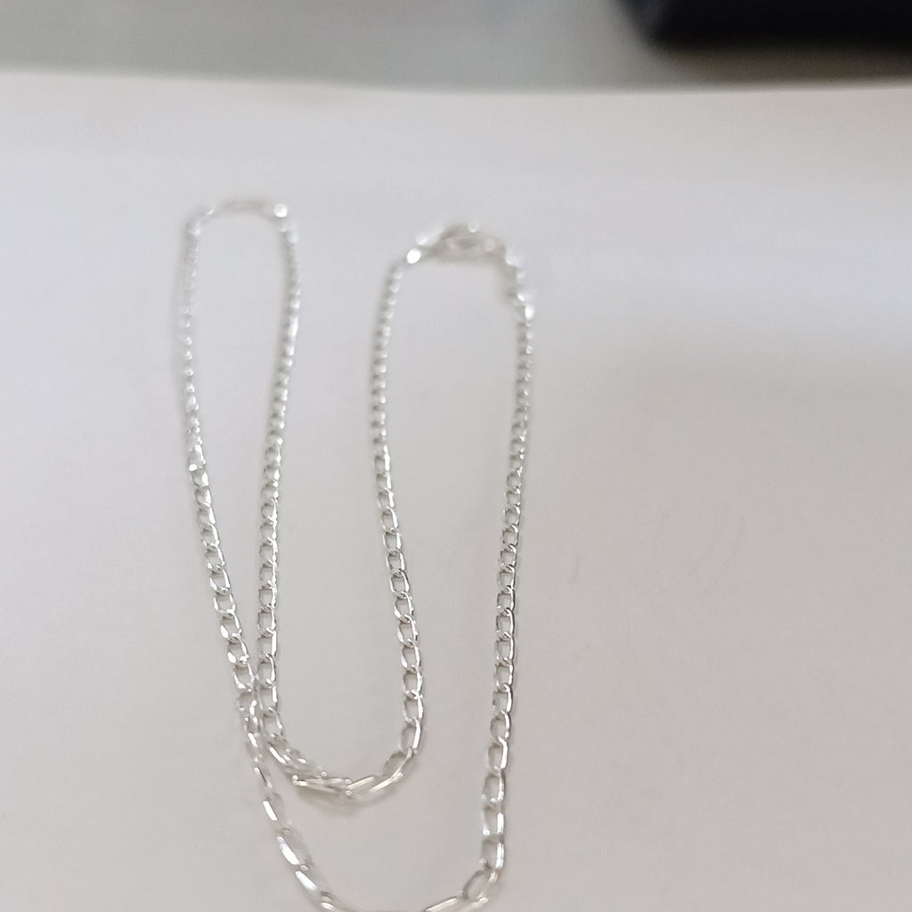 CADENA TEJIDO ESLABONES PLATA .925 60 CM 3 GR (NUEVO)
