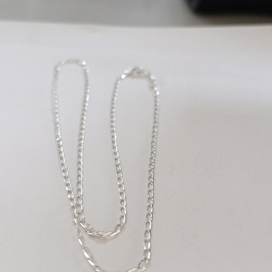 CADENA TEJIDO ESLABONES PLATA .925 60 CM 3 GR (NUEVO)