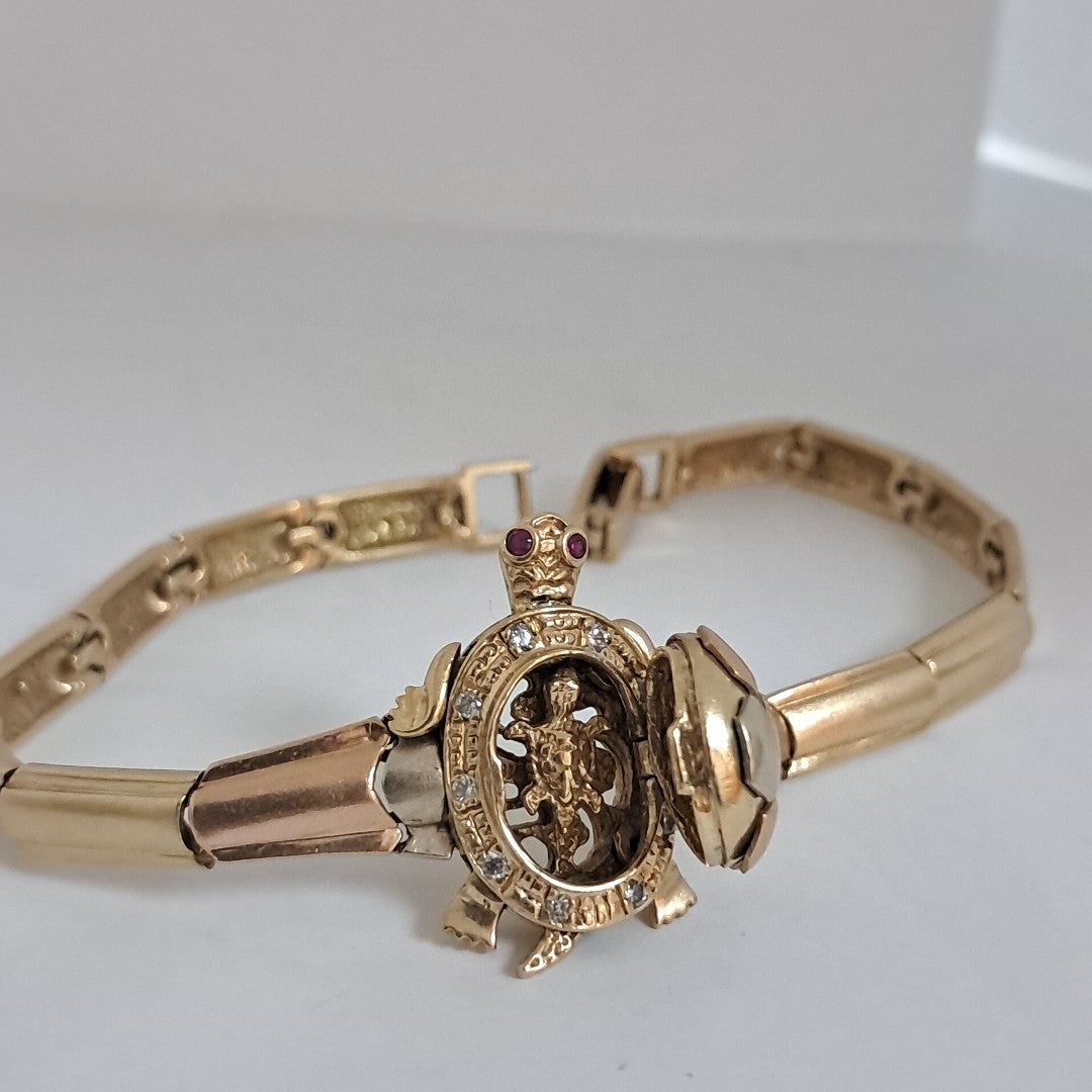 PULSERA ORO COMBINADO 14 K 19,30 GRMS (SEMINUEVO)