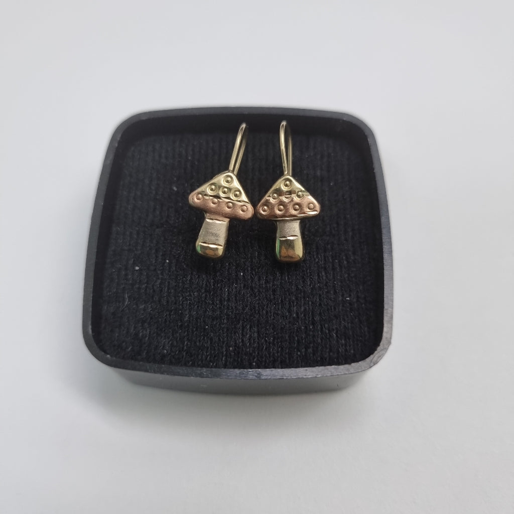 ARETES PAR ORO,ORO COMBINADO 10 K 0,60 GRMS (SEMINUEVO)