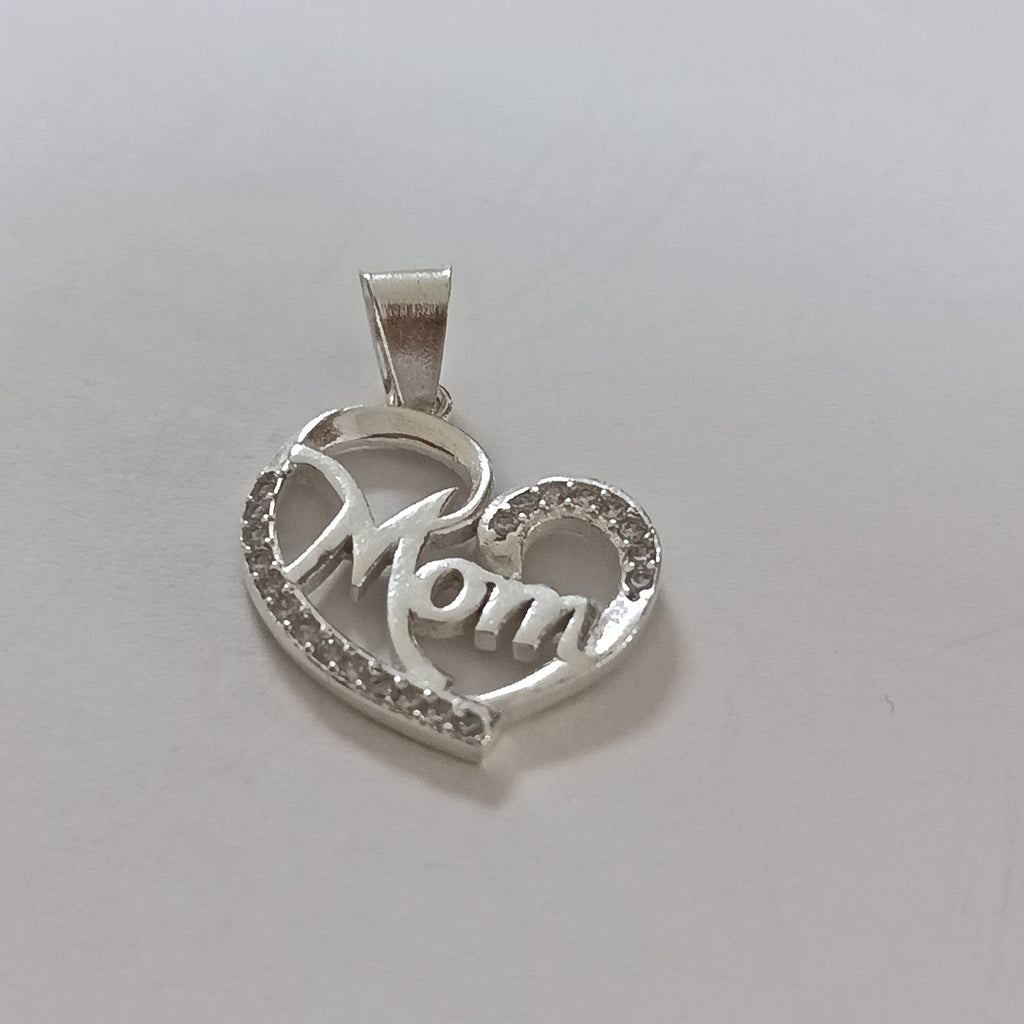 DIJE CORAZON C/CIRCONIAS PLATA .925 3.1 GR (NUEVO)