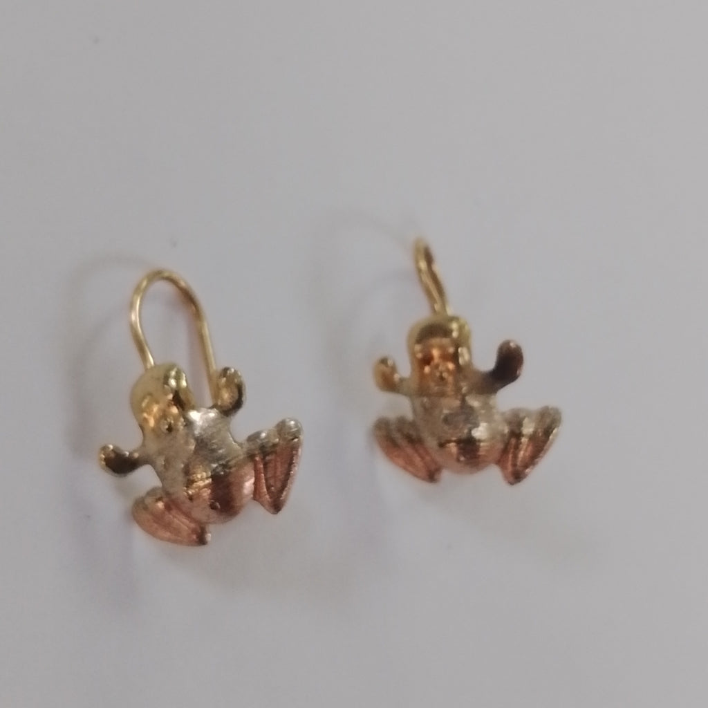 ARETES PAR ORO COMBINADO 10 K 1,20 GRMS (SEMINUEVO)