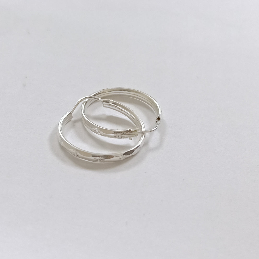 PAR ARRACADAS FACETADA PLATA .925 2.1 GR (NUEVO)