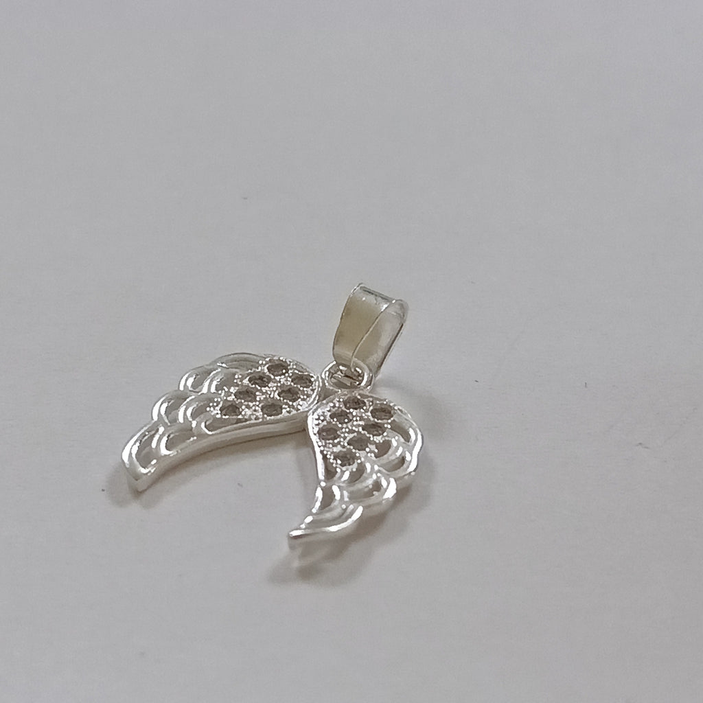 DIJE ALAS C/CIRCONIAS PLATA .925 2.4 GR (NUEVO)