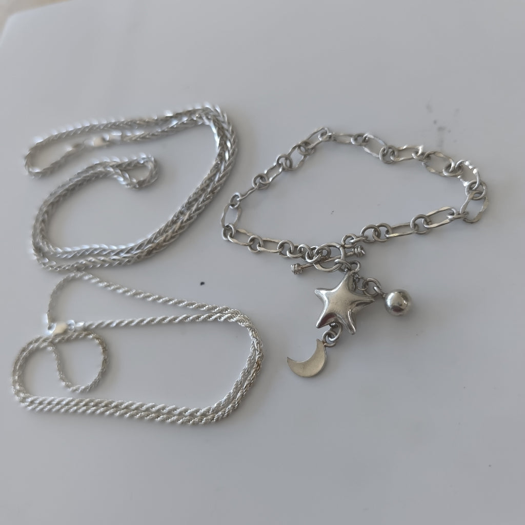 CADENA,PULSERA PLATA 42,10 GRMS (SEMINUEVO)