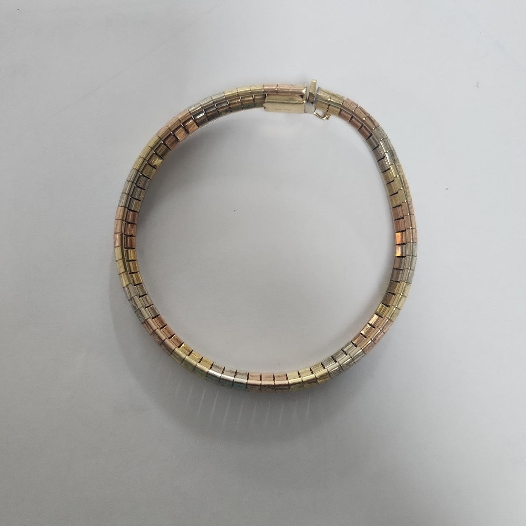 PULSERA ORO COMBINADO 14 K 18,20 GRMS (SEMINUEVO)