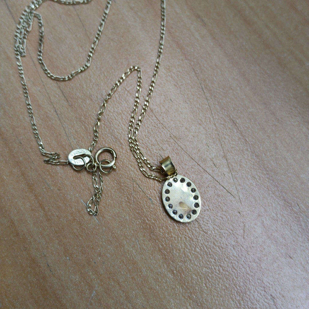 CADENA, MEDALLA RELIGIOSA ORO 10 K 1.6 GRMS (SEMINUEVO)