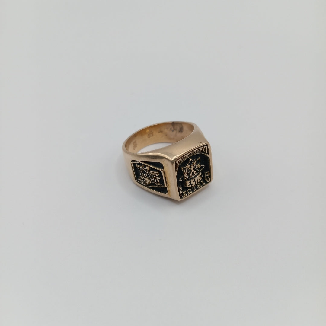ANILLO DE GRADUACIÓN ORO 10 K 11.5 GRMS (SEMINUEVO)