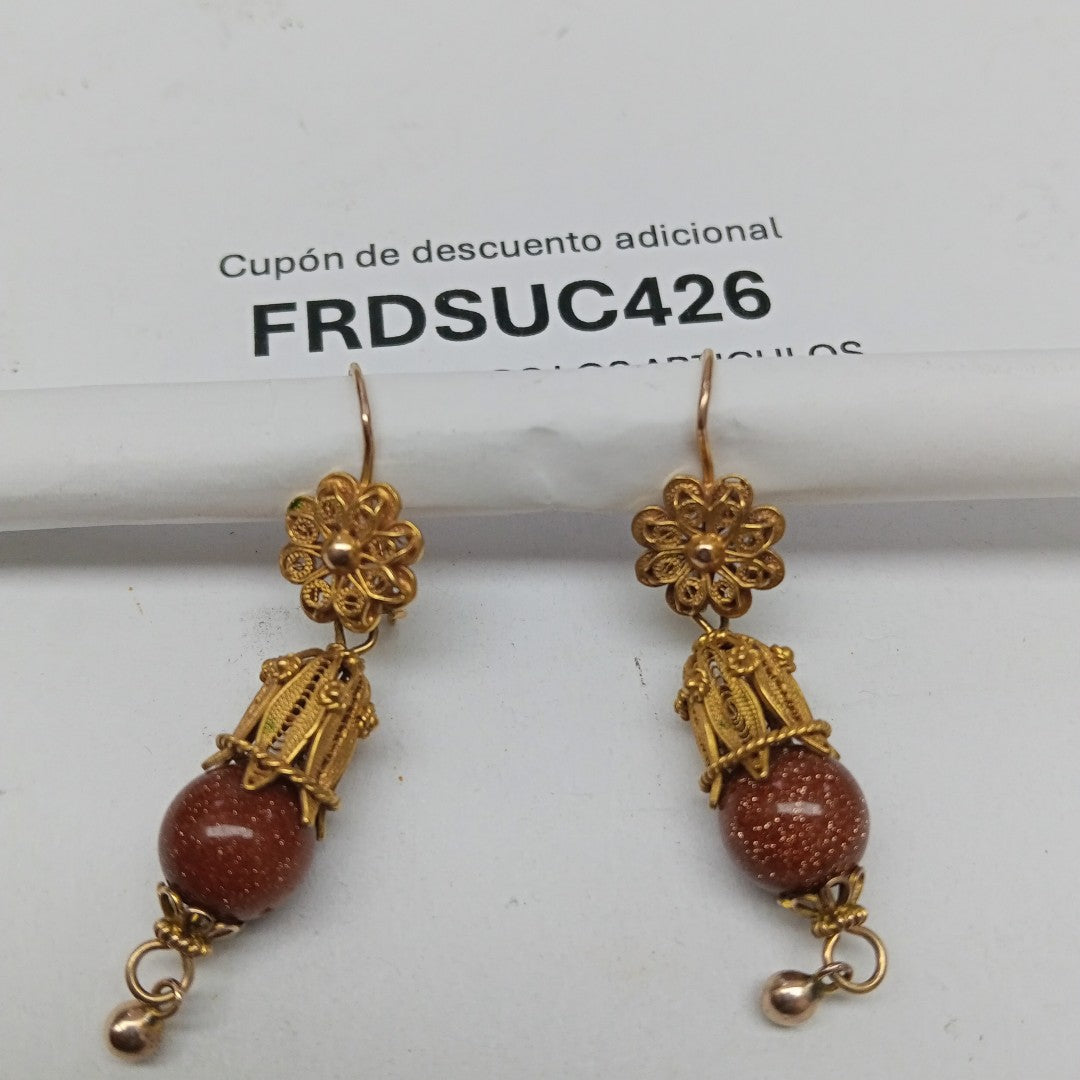 ARETES PAR ORO 8 K 7.8 GRMS (SEMINUEVO)