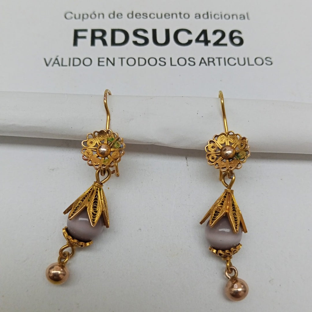 ARETES PAR ORO 8 K 4.2 GRMS (SEMINUEVO)