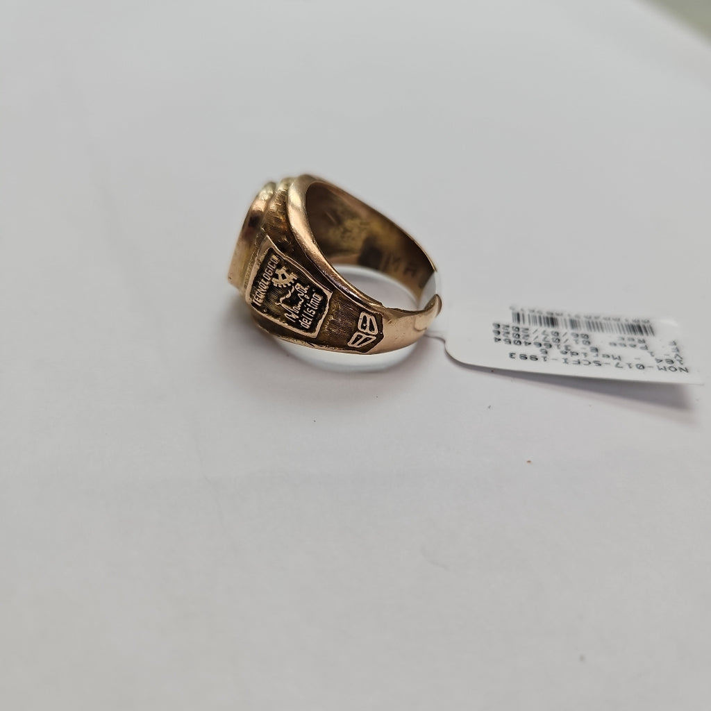 ANILLO DE GRADUACIÓN ORO 8 K 10.5 GRMS (SEMINUEVO)