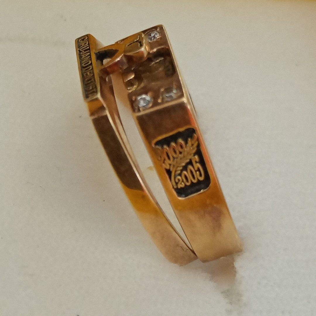 ANILLO DE GRADUACIÓN ORO 14 K 6,30 GRMS (SEMINUEVO)