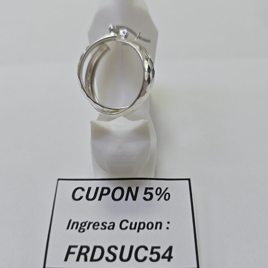 ARETES ARRACADAS FACETADAS PLATA .925 2.6 GR (NUEVO)