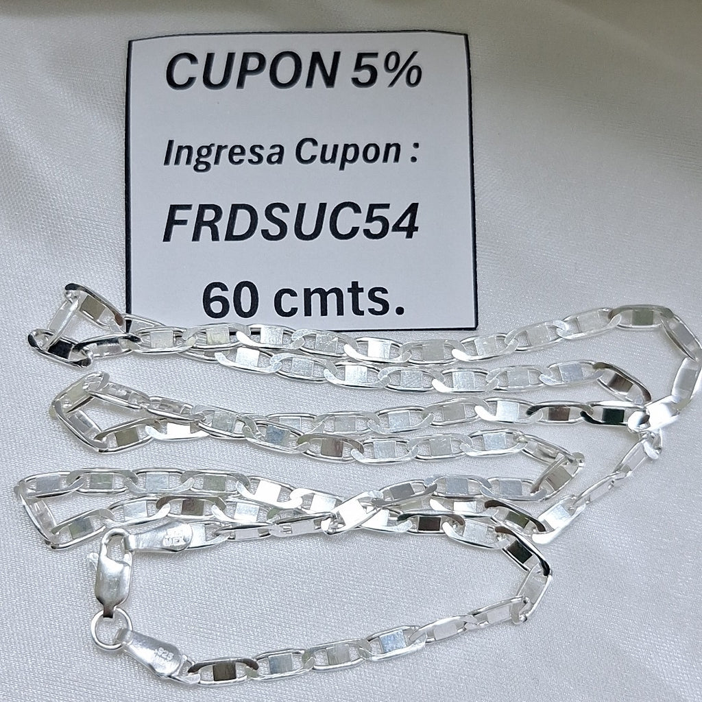 CADENA GUCHI PLATA .925 60 CM 10.63 GR (NUEVO)