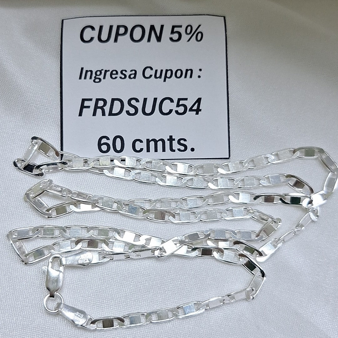 CADENA GUCHI PLATA .925 60 CM 10.63 GR (NUEVO)