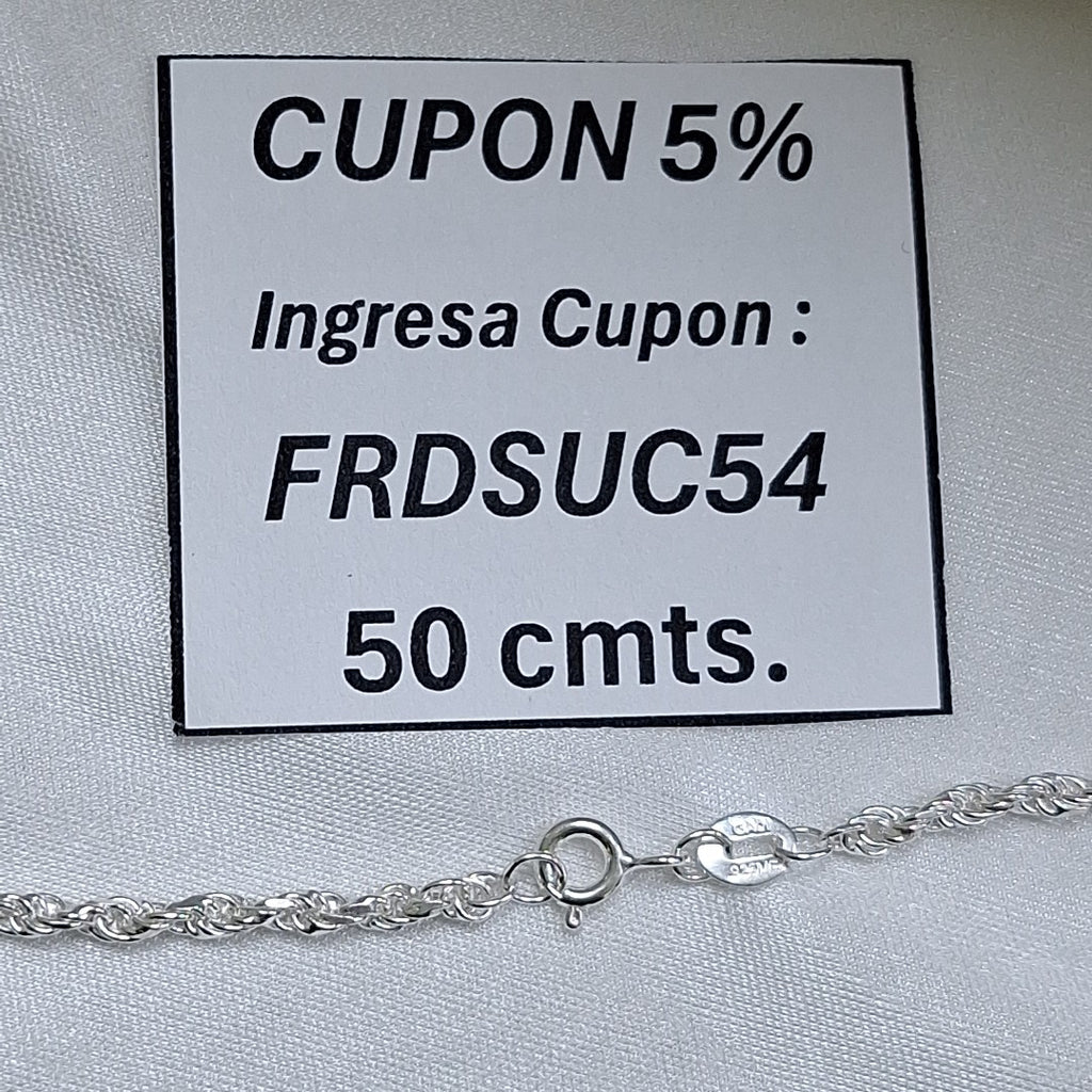 CADENA TORZAL PLATA .925 50 CM 8.52 GR (NUEVO)