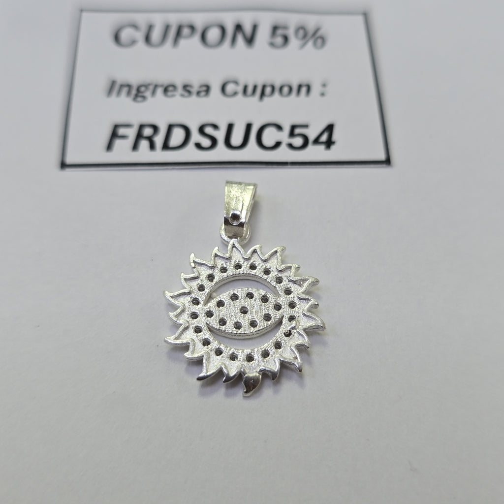 DIJE OJO MAGICO CON CIRCONIAS PLATA .925 2 GR (NUEVO)