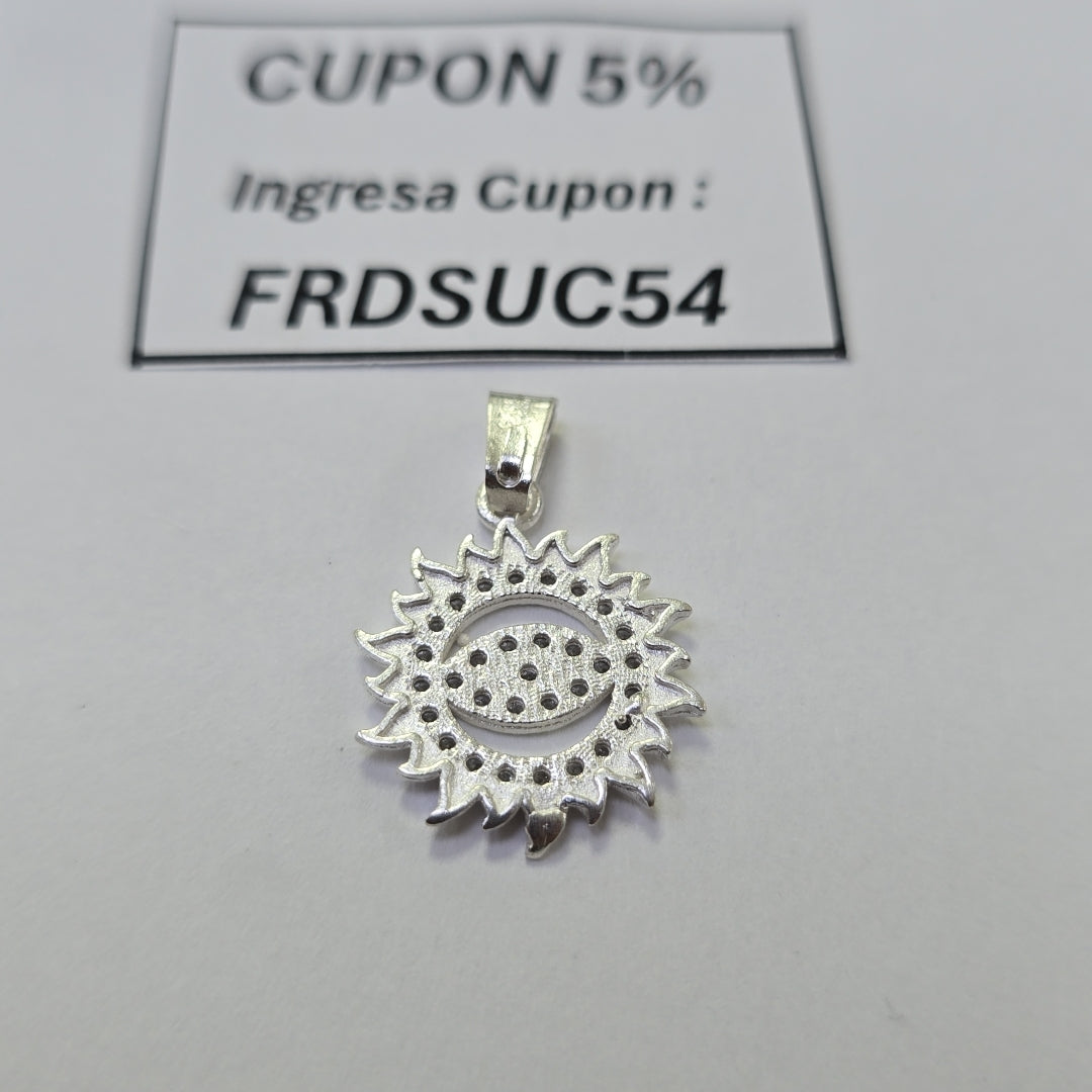 DIJE OJO MAGICO CON CIRCONIAS PLATA .925 2 GR (NUEVO)
