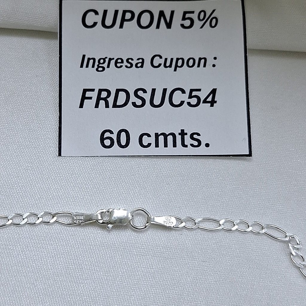 CADENA 3X1 PLATA .925 60 CM 4.72 GR (NUEVO)
