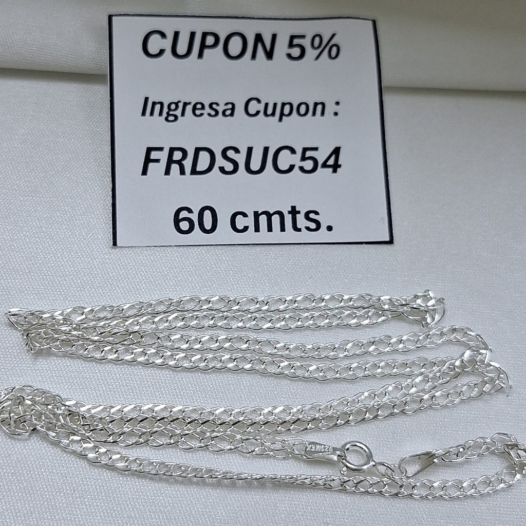 CADENA DOBLE ESLABON PLATA .925 60 CM 4.23 GR (NUEVO)