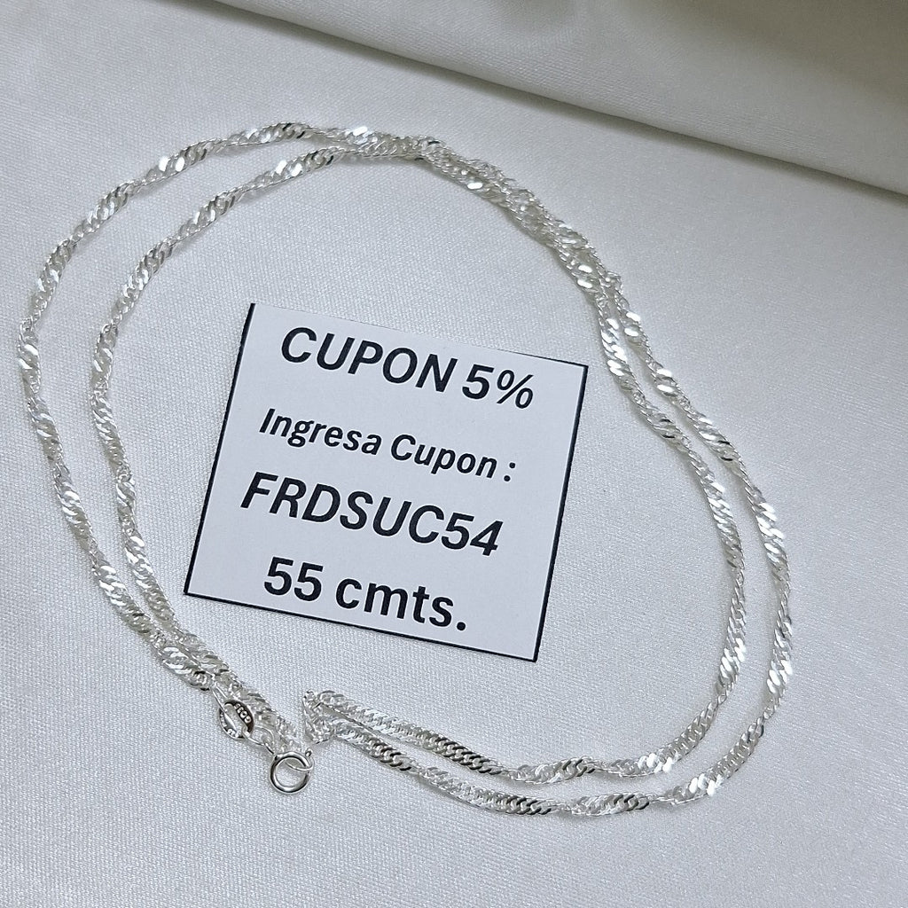 CADENA MEDIO TZL PLATA .925 55 CM 4.22 GR (NUEVO)