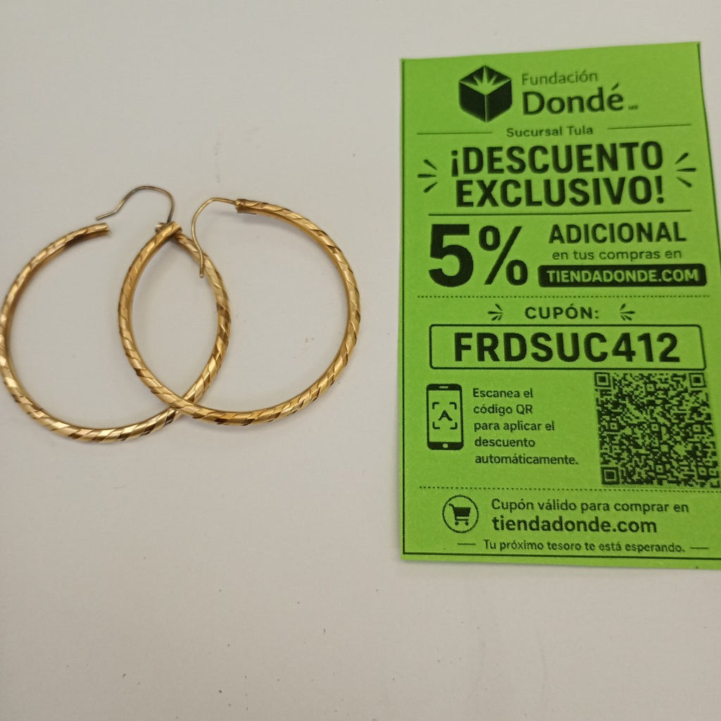 ARRACADAS PAR ORO 10 K 4,90 GRMS (SEMINUEVO)