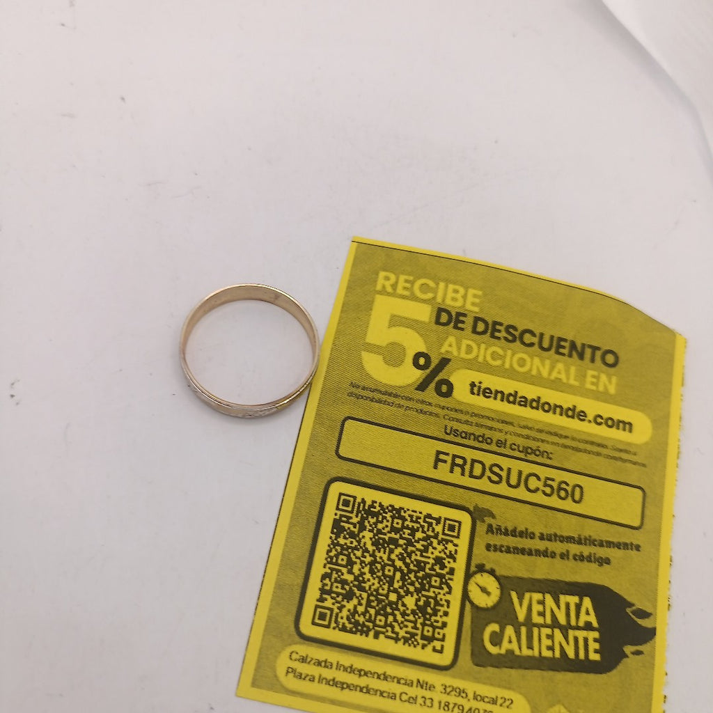 ARGOLLA ORO 10 K 1.8 GRMS (SEMINUEVO)
