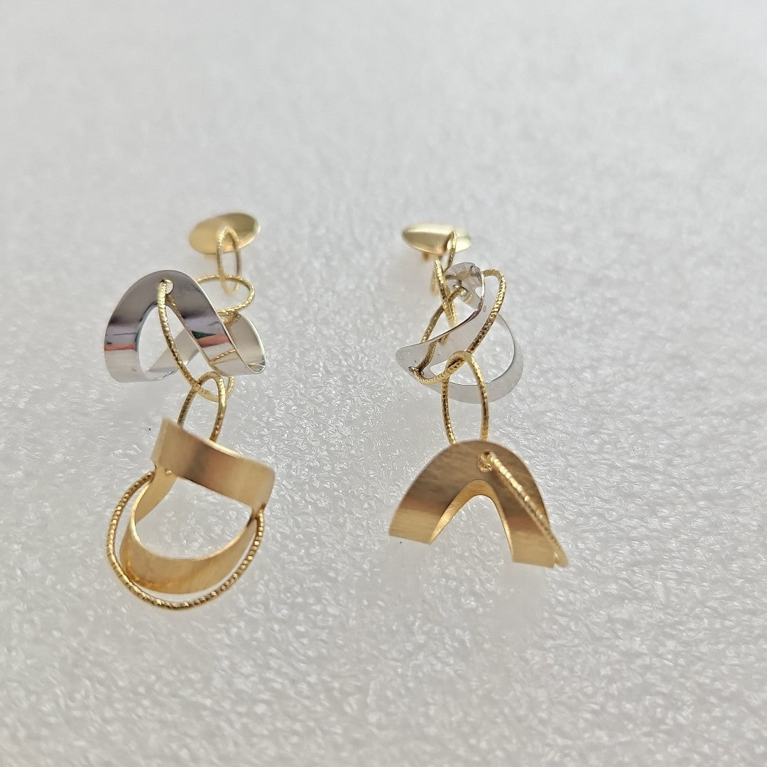 BROQUELES PAR ORO 14 K 6,90 GRMS (SEMINUEVO)