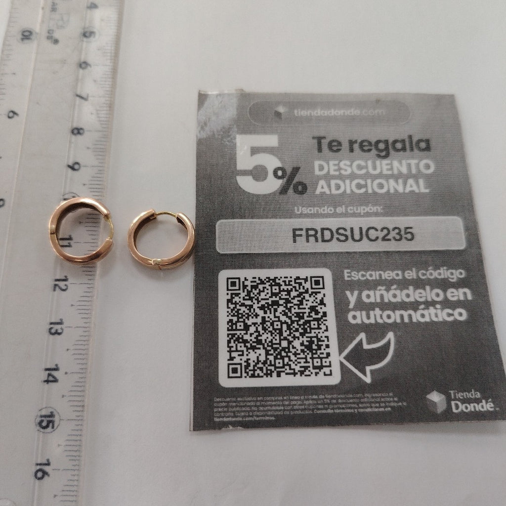 ARRACADAS PAR ORO, ORO COMBINADO 10 K 1.5 GRMS (SEMINUEVO)