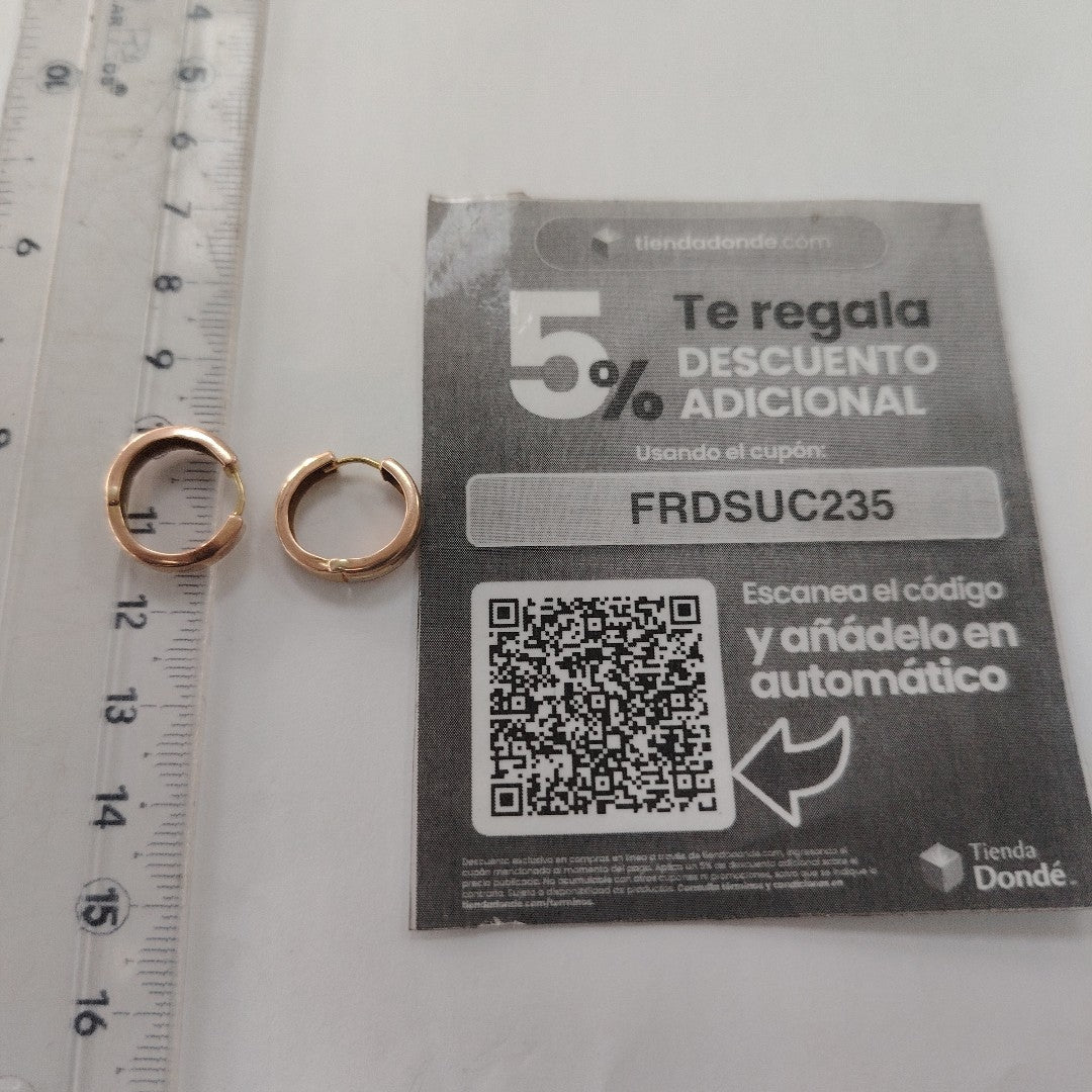 ARRACADAS PAR ORO, ORO COMBINADO 10 K 1.5 GRMS (SEMINUEVO)
