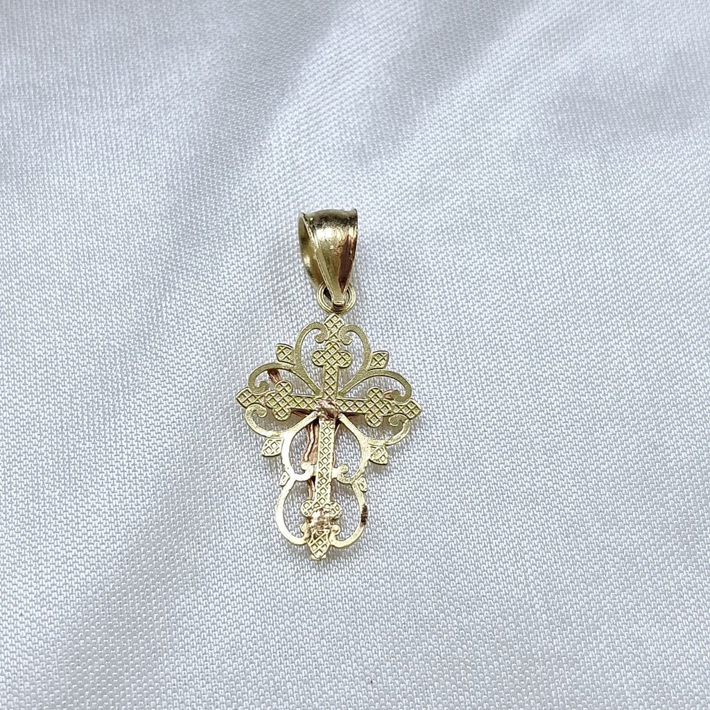 CRUCIFIJO ORO PLATINO 14 K 1,40 GRMS (SEMINUEVO)