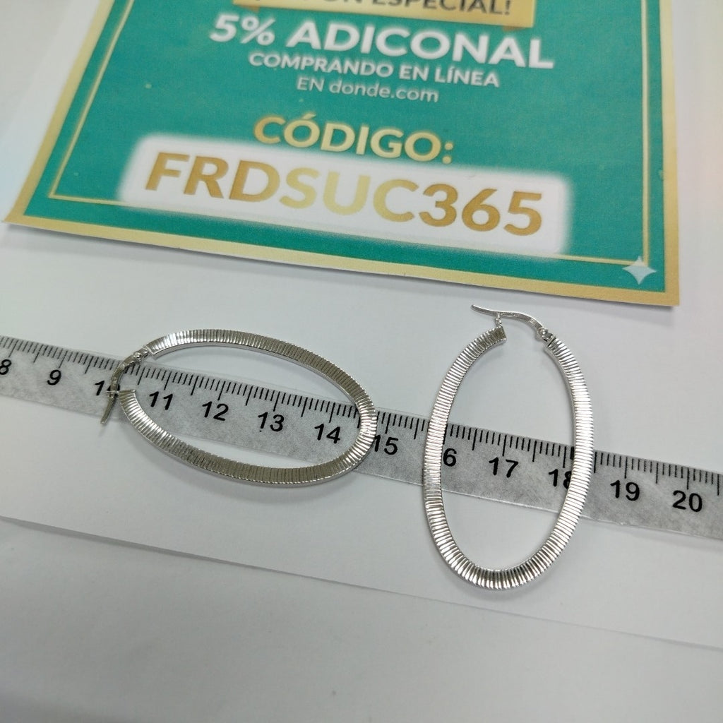 ARRACADAS PAR ORO BLANCO 14 K 2,00 GRMS (SEMINUEVO)