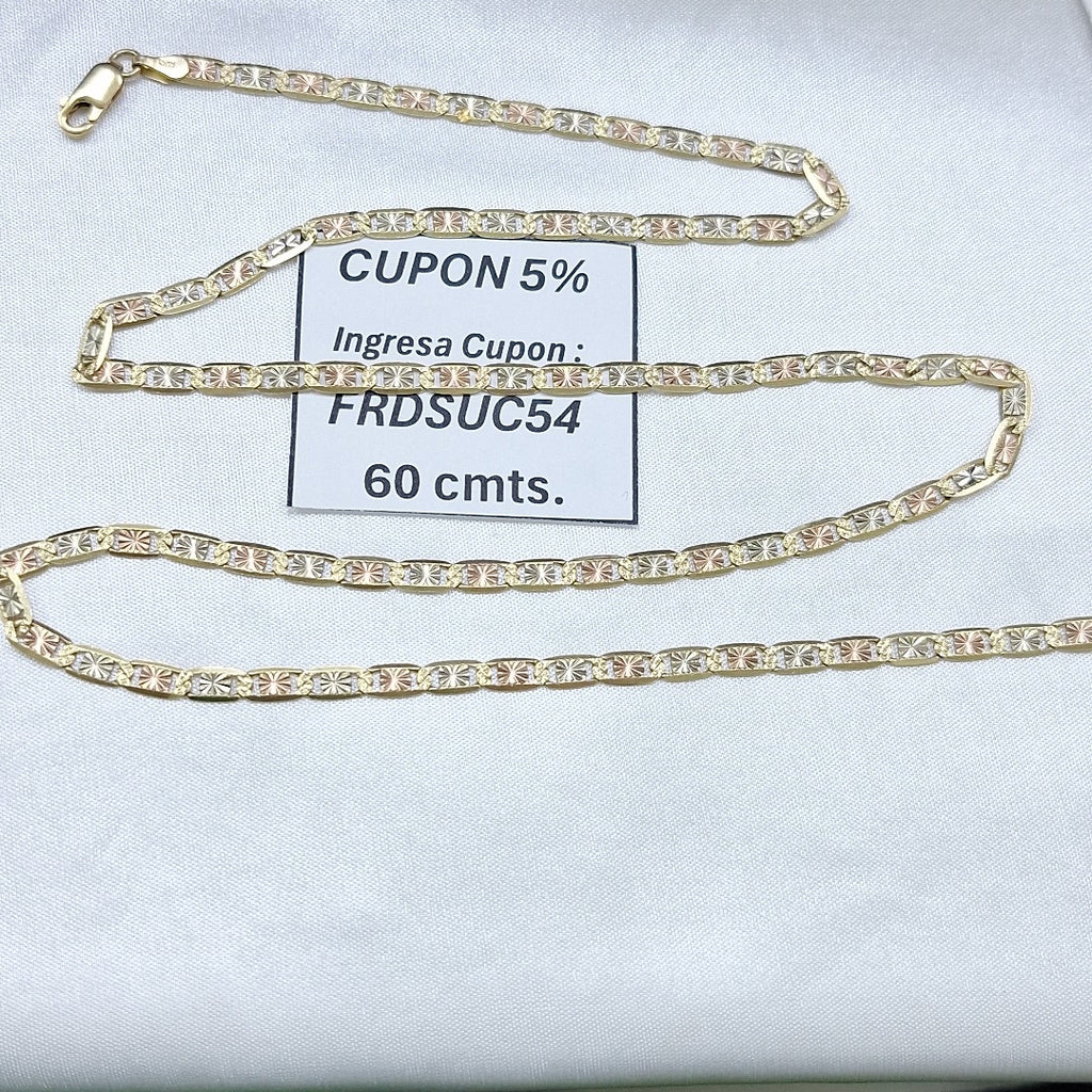 CADENA ORO, ORO COMBINADO 14 K 12.8 GRMS (SEMINUEVO)