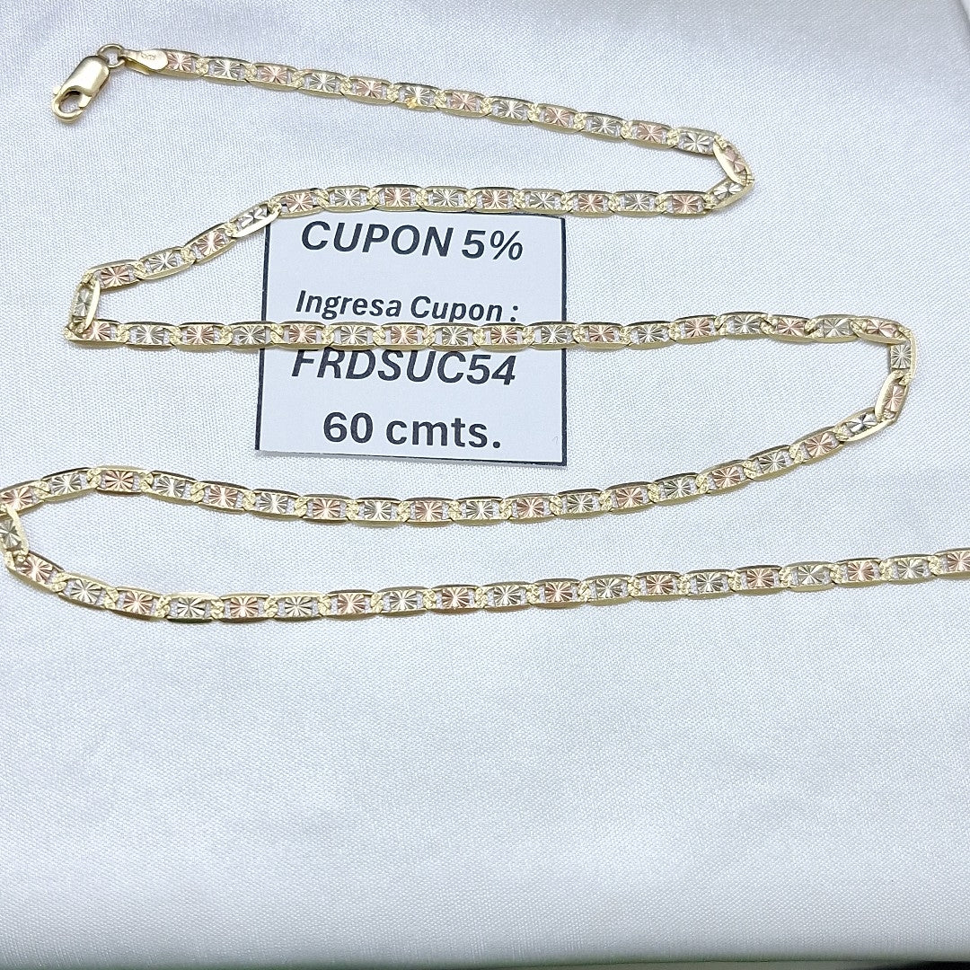 CADENA ORO, ORO COMBINADO 14 K 12.8 GRMS (SEMINUEVO)