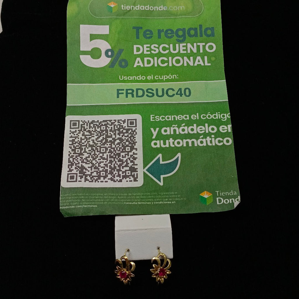 ARETES PAR ORO 14 K 2.4 GRMS (SEMINUEVO)