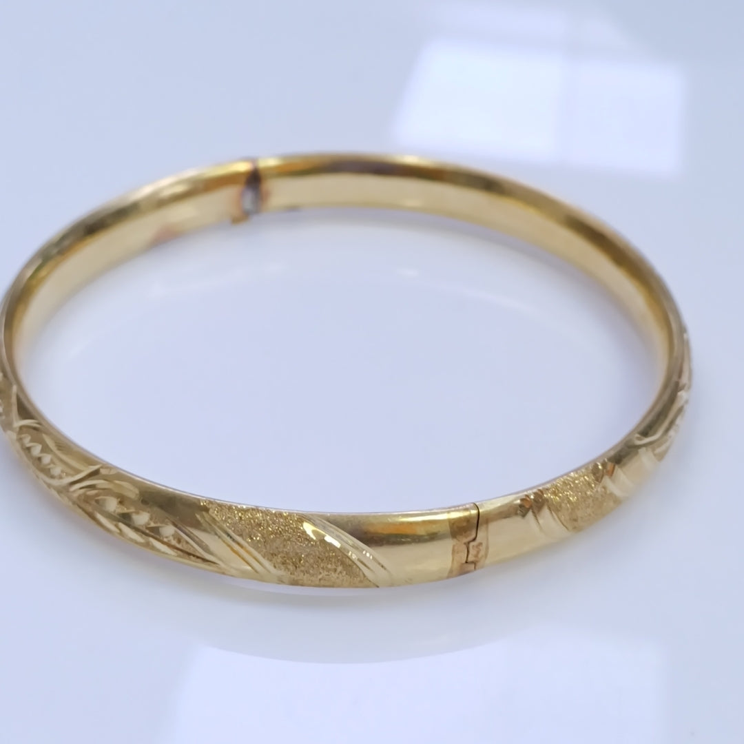 PULSERA RIGIDA ORO 14 K 11.9 GRMS (SEMINUEVO)