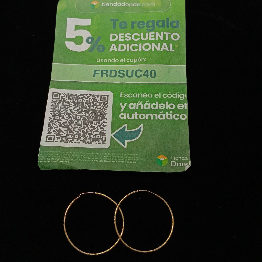 ARRACADAS PAR ORO 14 K 1.8 GRMS (SEMINUEVO)