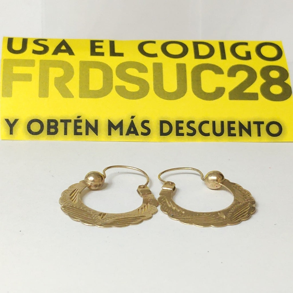 ARRACADAS PAR ORO 10 K 3.8 GRMS (SEMINUEVO)