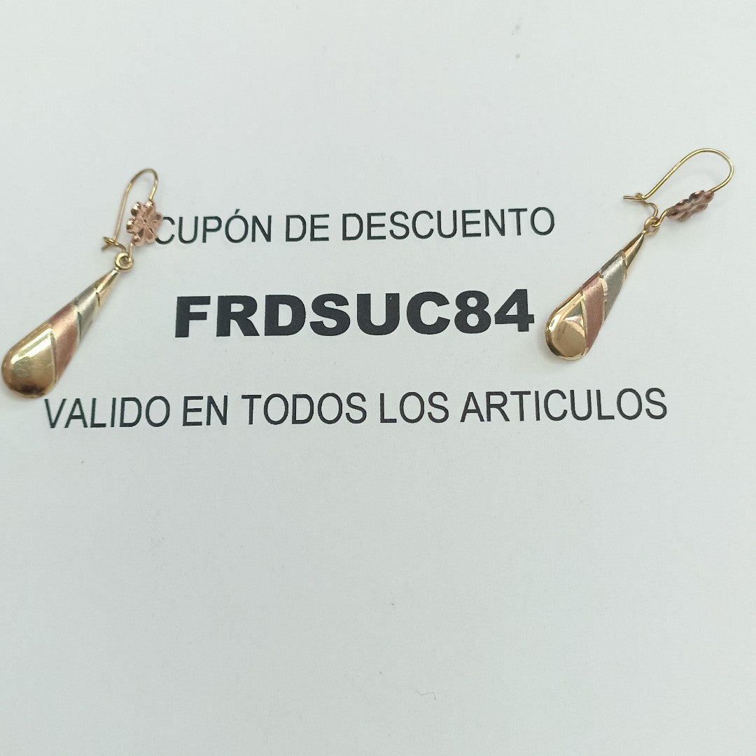 ARETES PAR ORO 8 K 1.6 GRMS (SEMINUEVO)