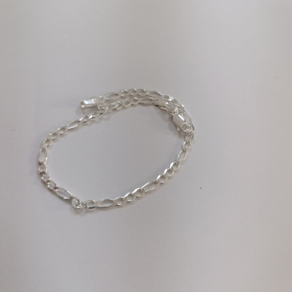 PULSERA TEJIDO 3X1 PLATA .925 21 CM 3.2 GR (NUEVO)