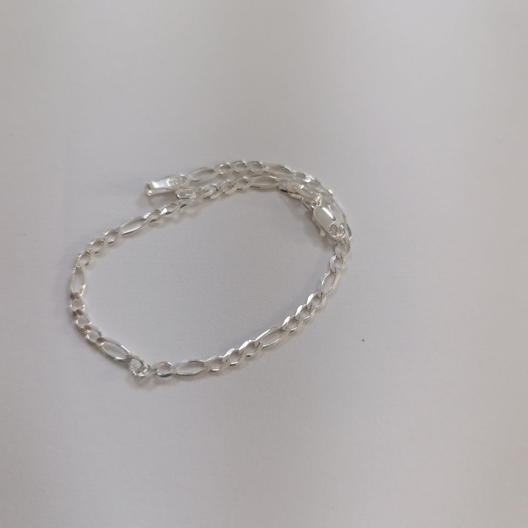 PULSERA TEJIDO 3X1 PLATA .925 21 CM 3.2 GR (NUEVO)