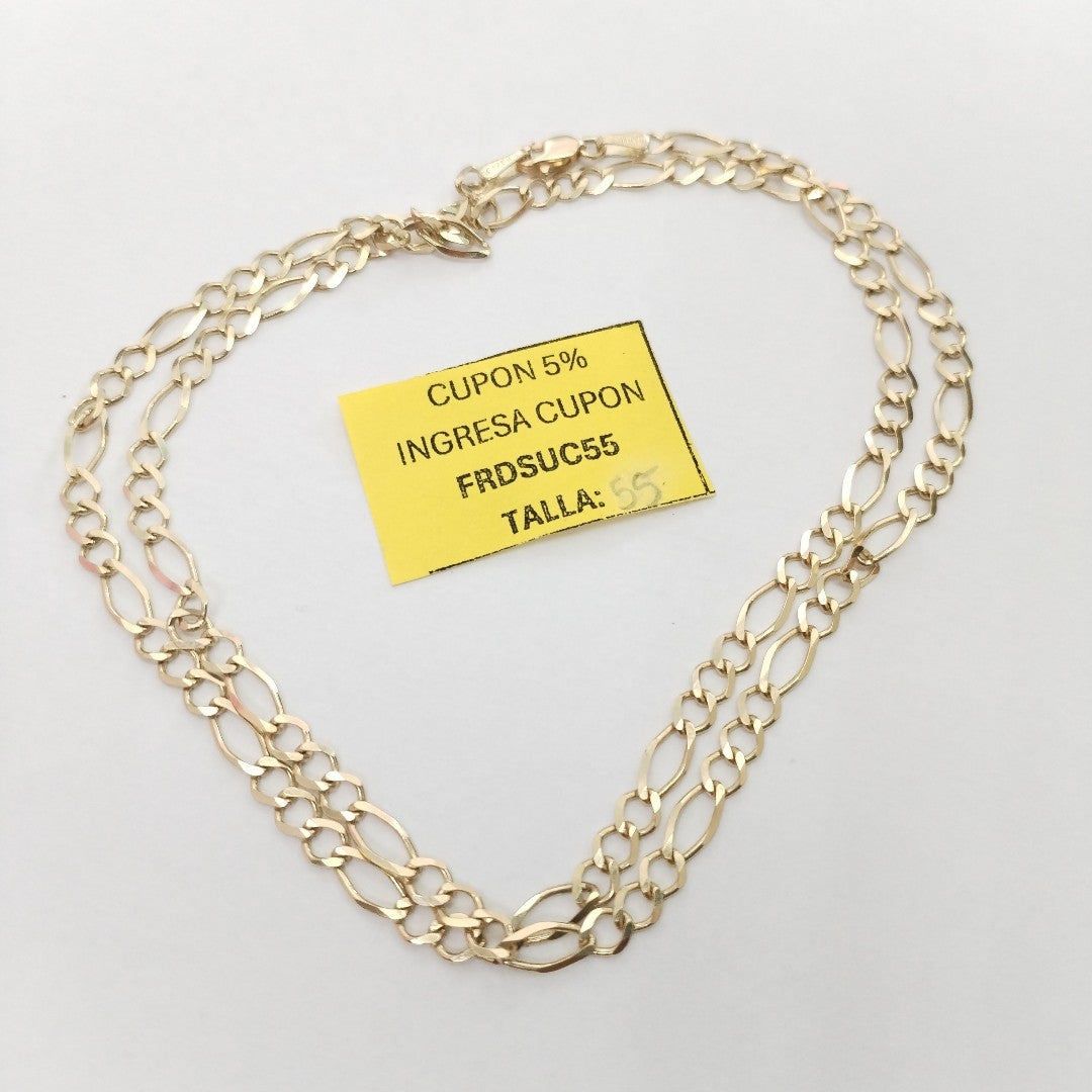 CADENAS TEJIDO 3X1 ORO 10K 55 CM 7 GR (NUEVO)