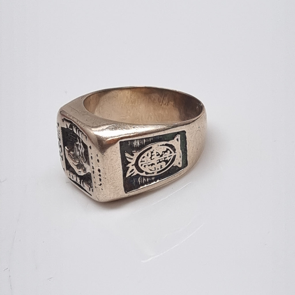 ANILLO DE GRADUACIÓN ORO 8 K 11.8 GRMS (SEMINUEVO)