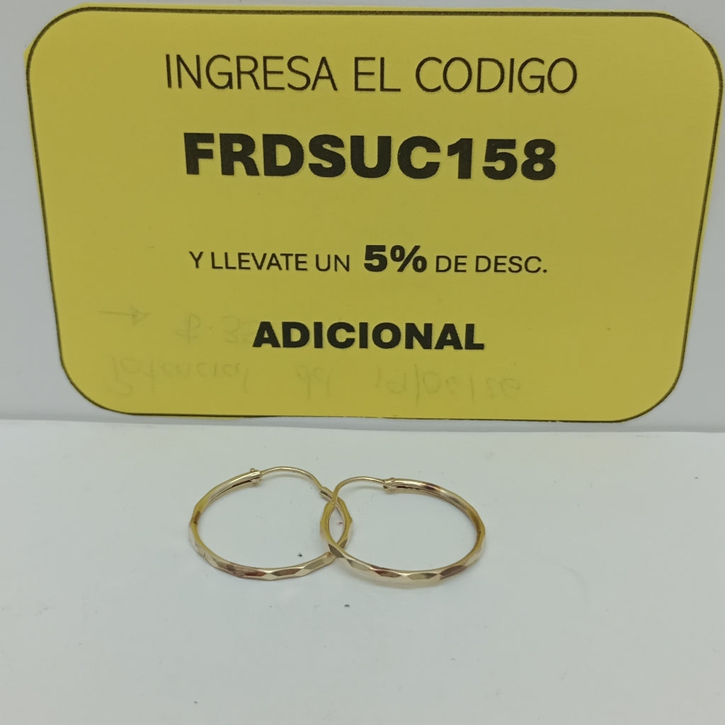 ARRACADAS PAR ORO 14 K 1,60 GRMS (SEMINUEVO)